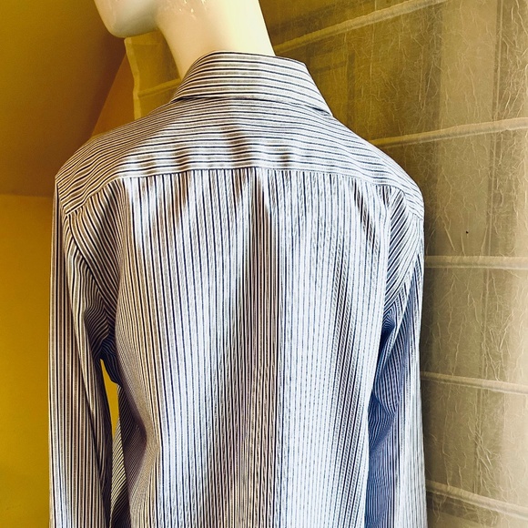 JONES & CO. Ladies Button Front Striped Shirt, Pure Cotton, Long Sleeve - Picture 6 of 6